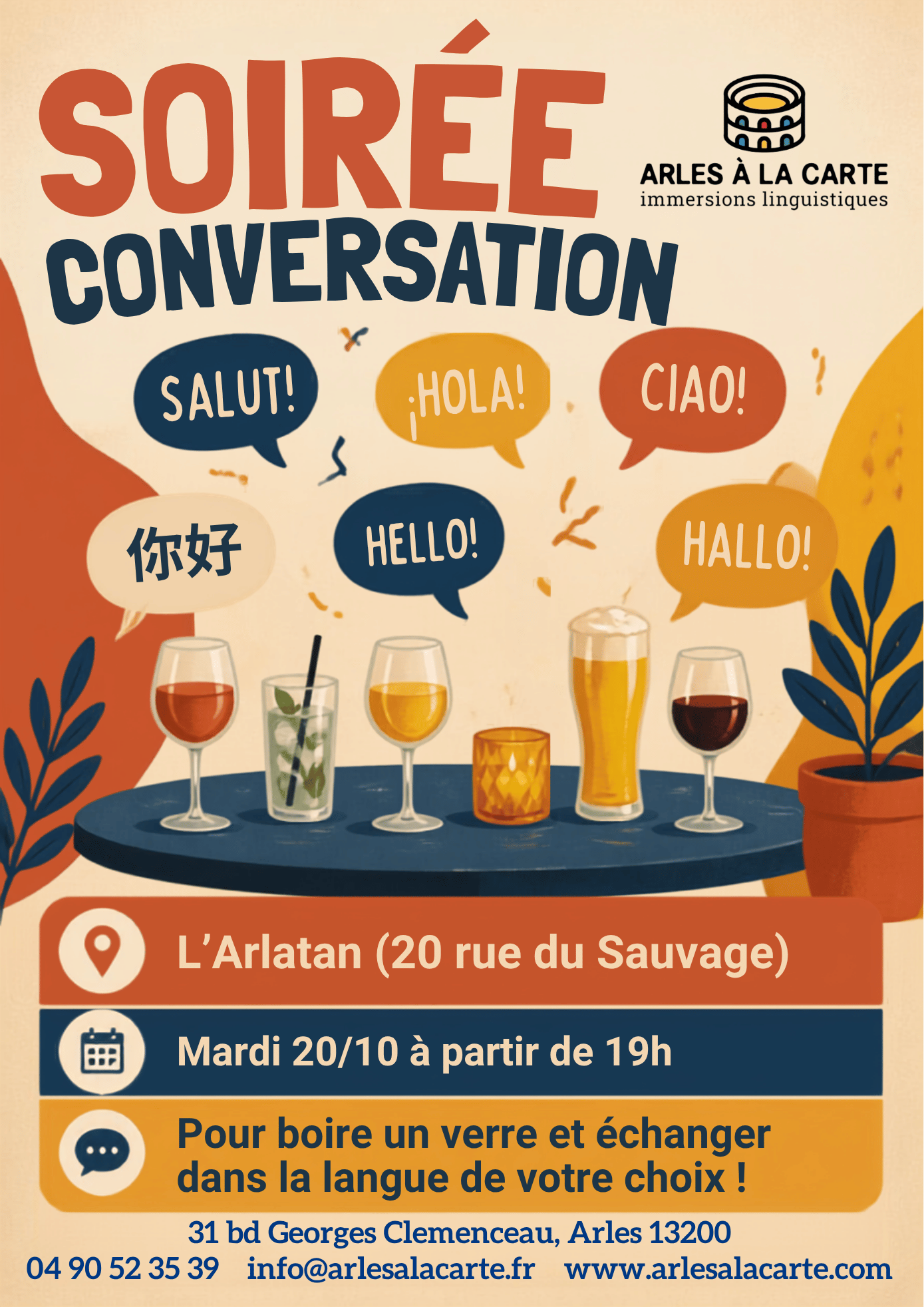Personnes discutant lors d'une soirée conversation